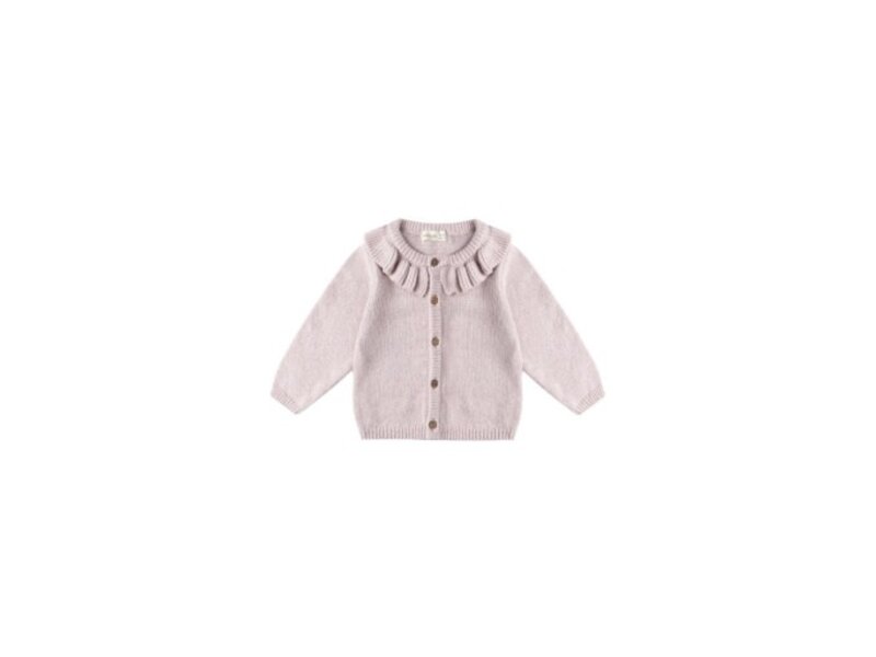 Rylee + Cru Inc. RUFFLE COLLAR CARDIGAN || LILAC