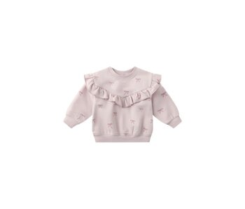 RUFFLE FLEECE SWEATSHIRT || BOWS