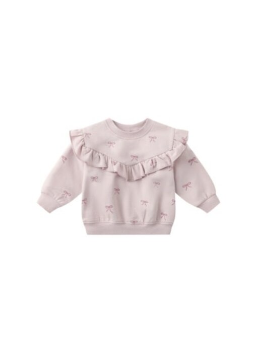 RUFFLE FLEECE SWEATSHIRT || BOWS