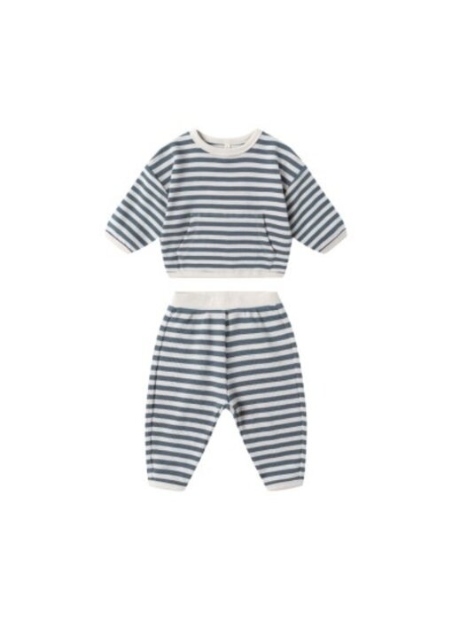 WAFFLE SLOUCH SET || OCEAN STRIPE