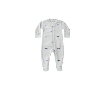 ZIP LONG SLEEVE SLEEPER FOOTIE || NARWHALS