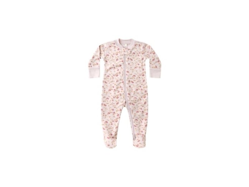 Rylee + Cru Inc. ZIP LONG SLEEVE SLEEPER FOOTIE || GARDEN