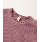 Rylee + Cru Inc. WAFFLE LONG SLEEVE BODYSUIT || MULBERRY