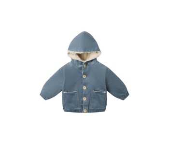 CORDUROY HOODED JACKET || OCEAN