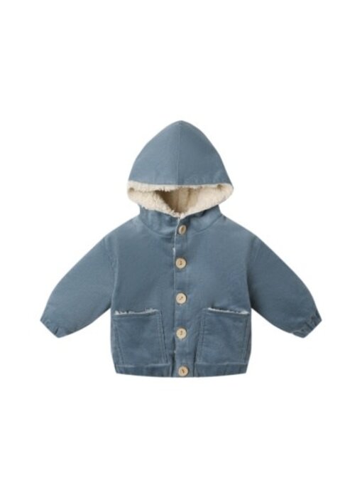 CORDUROY HOODED JACKET || OCEAN