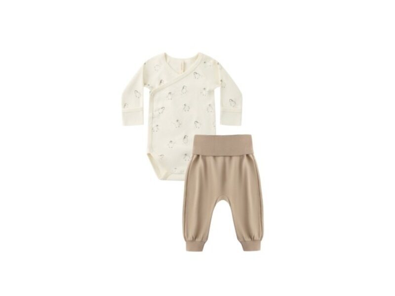 Rylee + Cru Inc. SIDE SNAP BODYSUIT + PANT SET || PENGUINS