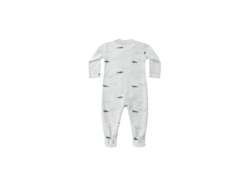 Rylee + Cru Inc. ZIP LONG SLEEVE SLEEPER FOOTIE || NARWHALS