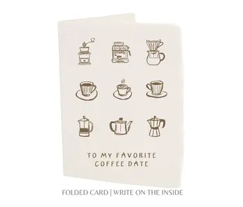 Coffee Date Valentine's Day | Eco-Friendly Greeting Card