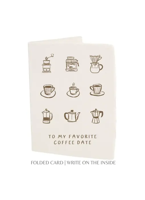 Coffee Date Valentine's Day | Eco-Friendly Greeting Card
