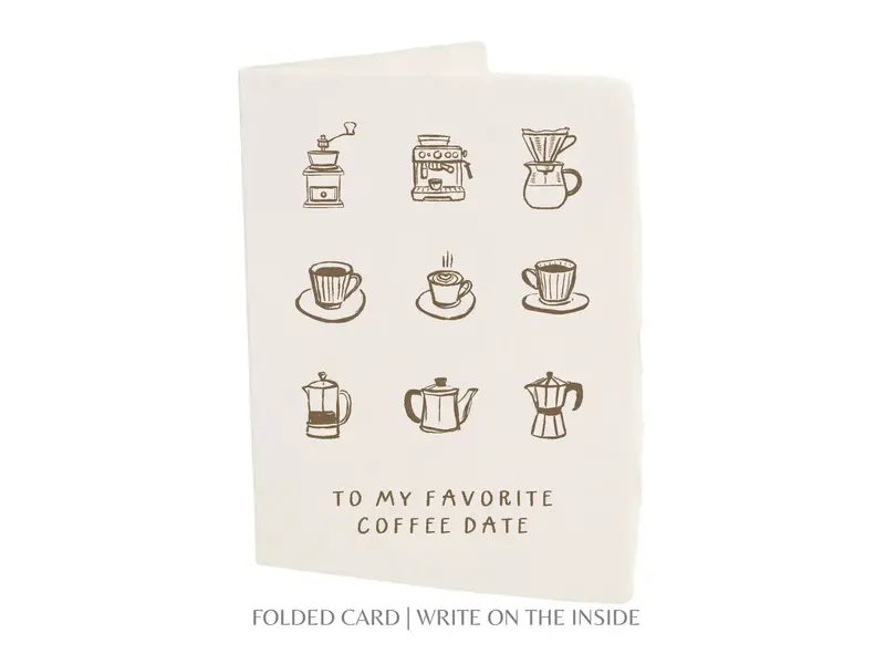 Paper Baristas Coffee Date Valentine's Day | Eco-Friendly Greeting Card