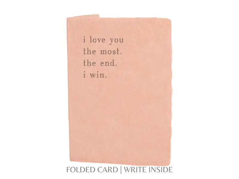 Paper Baristas Love You the Most | Letterpress Love Greeting Card