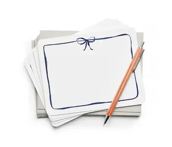 Navy Bow Flat Notes – Boxed Set of 8 Notecards