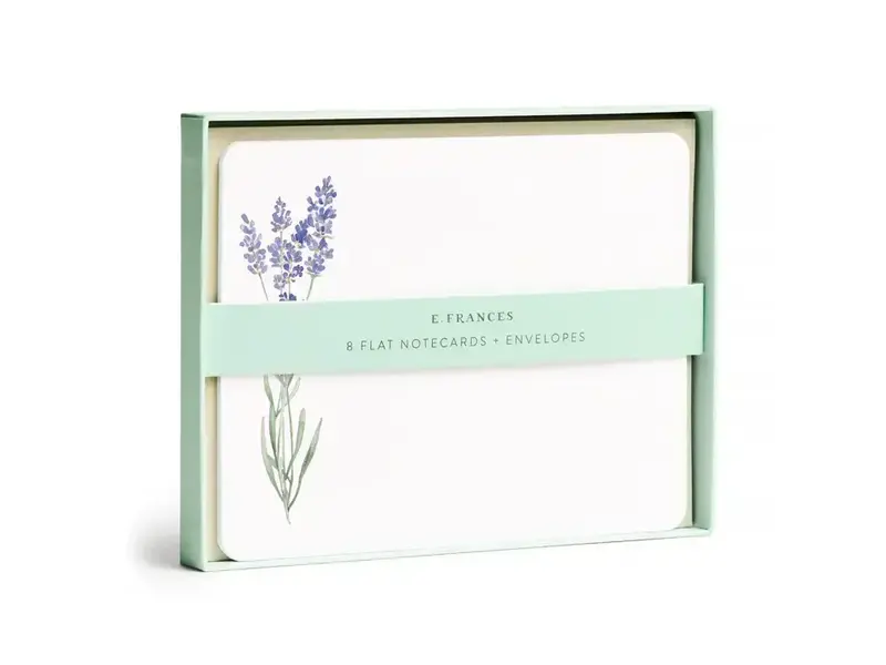 Efrances Lavender Flat Notes | Boxed Notecards Stationery