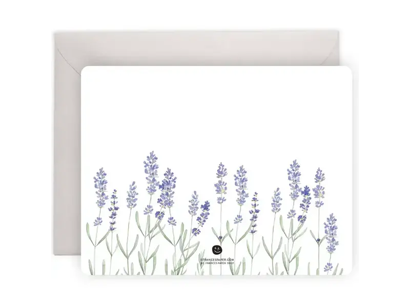 Efrances Lavender Flat Notes | Boxed Notecards Stationery