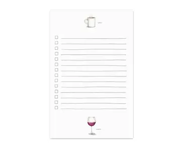 Start & Finish Lined Notepad | Wine & Coffee