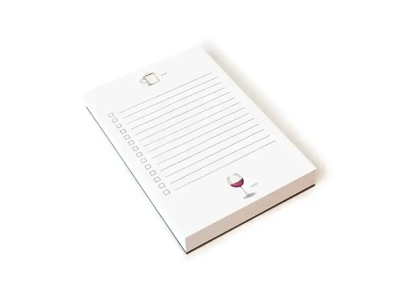 Efrances Start & Finish Lined Notepad | Wine & Coffee