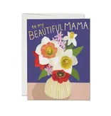 Red Cap Cards Beautiful Mama Vase Greeting Card