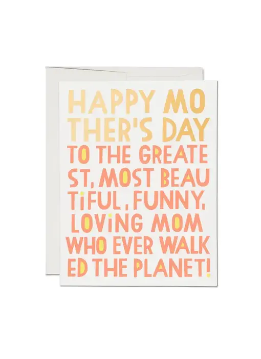 Greatest Mom Mother's Day Greeting Card