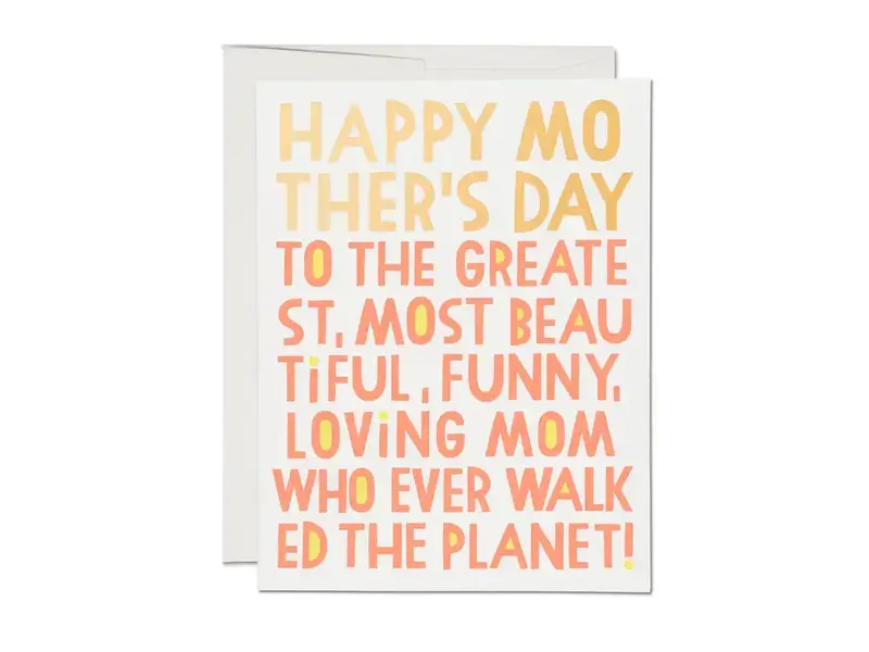 Red Cap Cards Greatest Mom Mother's Day Greeting Card
