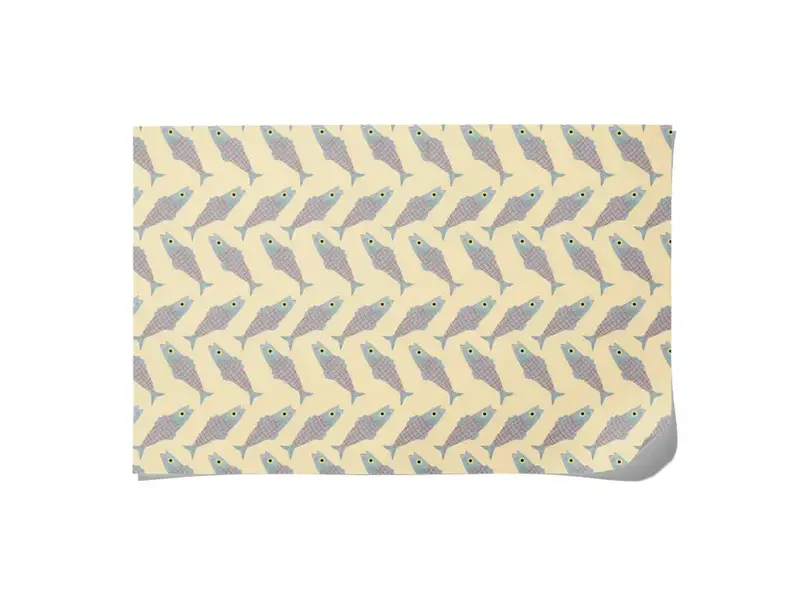 Red Cap Cards Herring Wrapping Paper