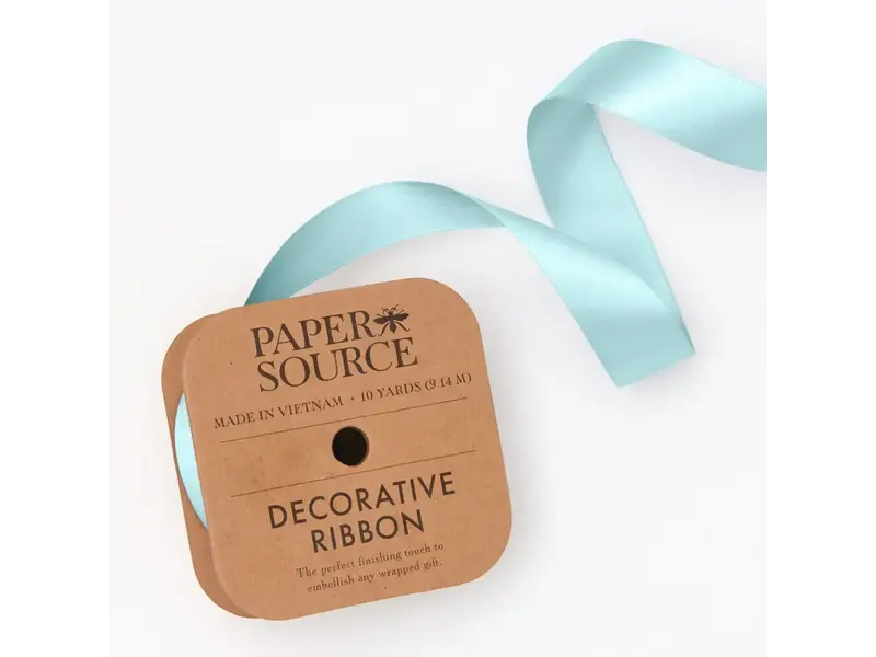 Paper Source Satin Ribbon 1" Width Light Blue