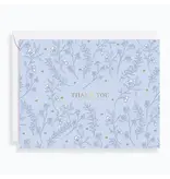 Paper Source Soft Blue Foliage Thank You Card Set - Set of 10