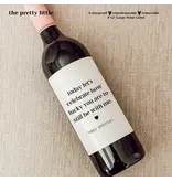 the pretty little mess Anniversary Wine Label 4"x5"