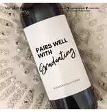 the pretty little mess Graduation Wine Label 4"x5"