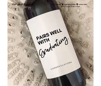 Graduation Wine Label 4"x5"