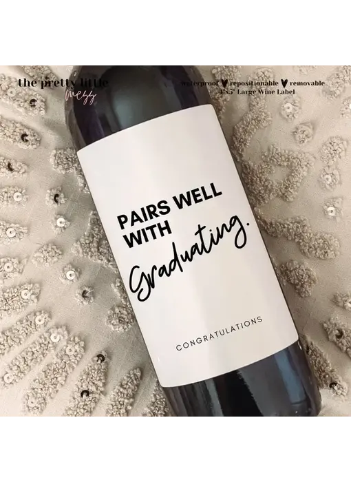 Graduation Wine Label 4"x5"
