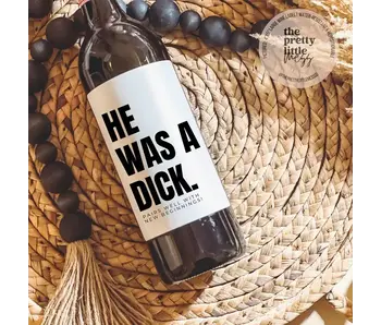 Funny Breakup Wine Label 4"x5"