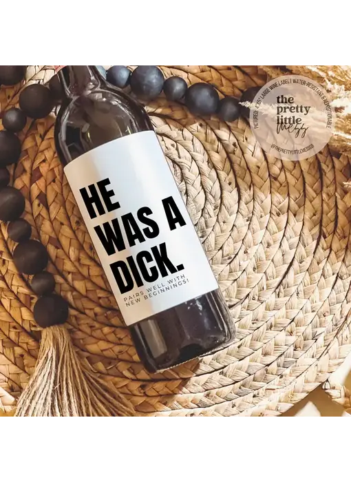 Funny Breakup Wine Label 4"x5"