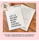 the pretty little mess Funny Breakup Wine Label 4"x5"