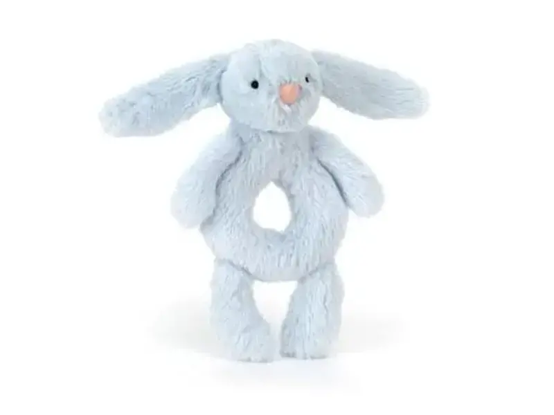 JellyCat Inc Bashful Bunny Ring Rattle Blue