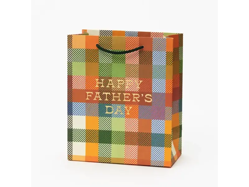 Paper Source Plaid Happy Father's Day Gift Bag