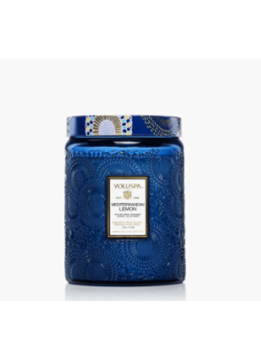 Mediterranean Lemon - Large Glass Jar Candle