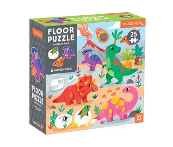 Dinosaur Park 25 Piece Floor Puzzle with Shaped Pieces