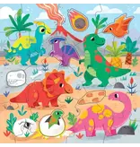 Chronicle Books Dinosaur Park 25 Piece Floor Puzzle with Shaped Pieces