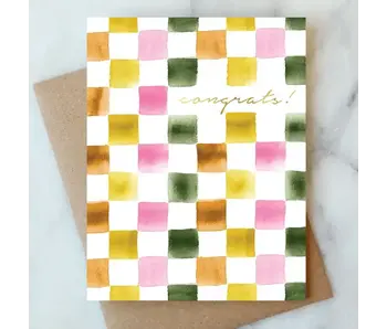 Checkerboard Congrats Greeting Card