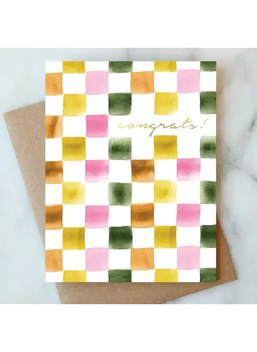 Checkerboard Congrats Greeting Card