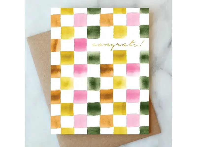 Abigail Jayne Design Checkerboard Congrats Greeting Card