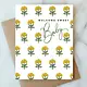 Yellow Floral Baby Greeting Card