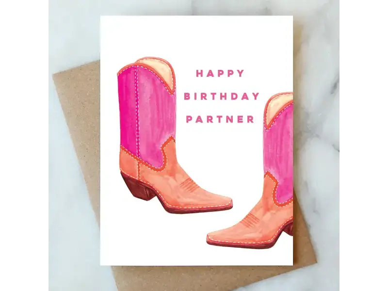 Abigail Jayne Design Happy Birthday Partner Greeting Card