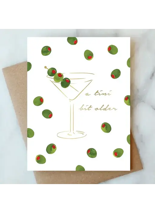 Martini Olives Birthday Greeting Card