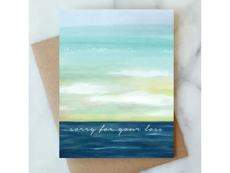 Abigail Jayne Design Ocean Sorry For Your Loss Greeting Card