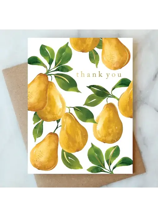 Pears Thank You Greeting Card