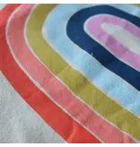 Idlewild Rainbow Canvas Tote Bag with Vegan Leather Handles