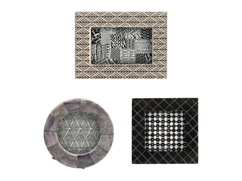 Creative Co-OP Resin & Bone Photo Frames, 3 styles