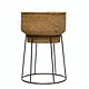 Hand-Woven Rattan Planter with Metal Stand, Small