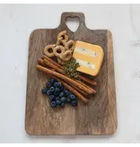Creative Co-OP Mango Wood Cheese/Cutting Board with Heart Cut-Out Handle